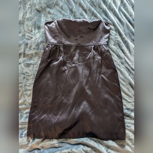 ​J. Crew 100% Silk Strapless Cocktail Dress Navy Blue Mini Size 8 EUC